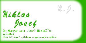 miklos josef business card